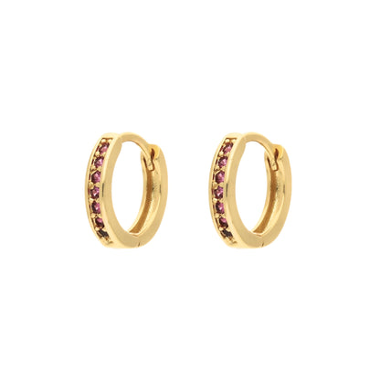 Boucles d'Oreilles Créoles Dana Rubis