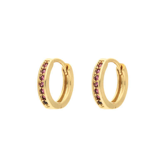 Boucles d'Oreilles Créoles Dana Rubis
