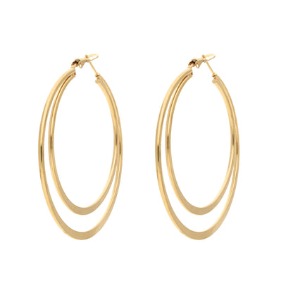 Boucles d'Oreilles Créoles Double Circle