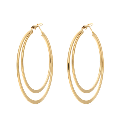 Boucles d'Oreilles Créoles Double Circle