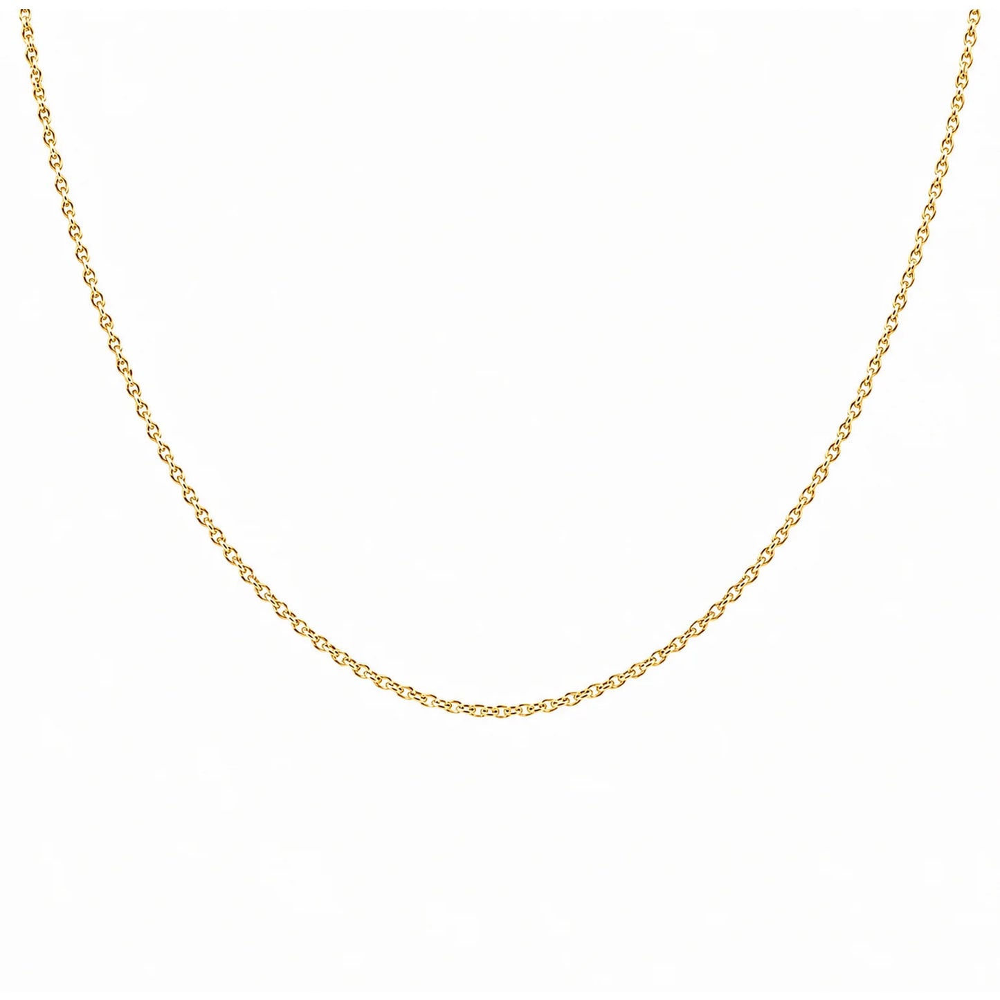 Chaîne simple en acier inoxydable dorée, bijou minimaliste 45 ou 60 cm