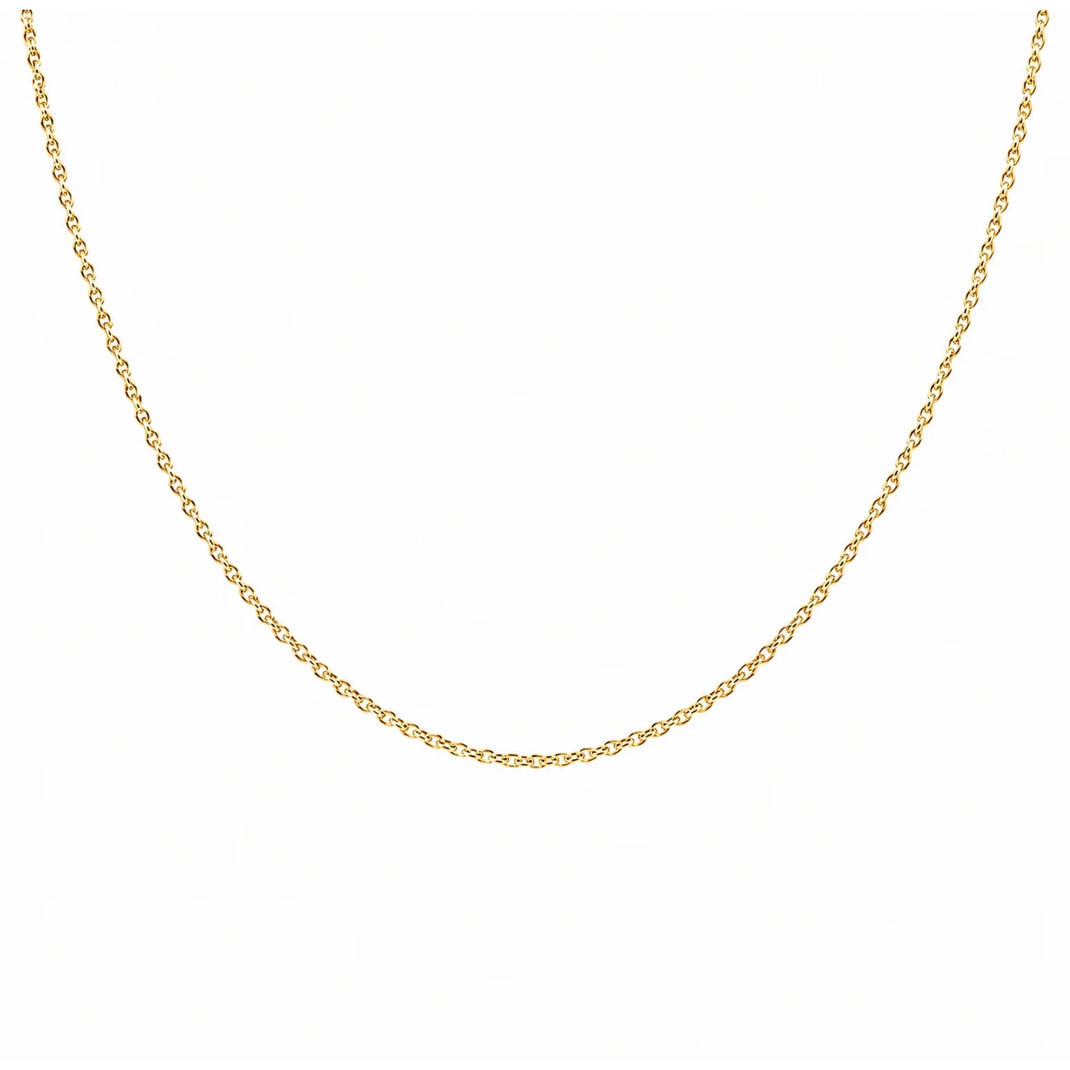 Chaîne simple en acier inoxydable dorée, bijou minimaliste 45 ou 60 cm