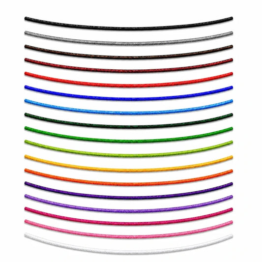 Palette complète de 17 couleurs de cordons en nylon hypoallergéniques pour colliers