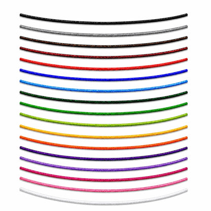 Palette complète de 17 couleurs de cordons en nylon hypoallergéniques