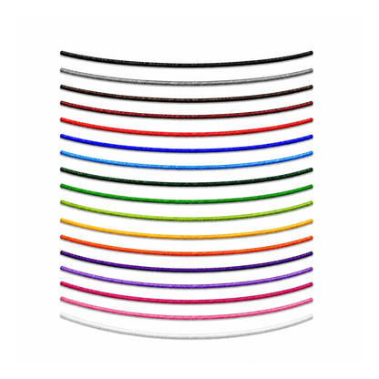 Palette complète de 17 couleurs de cordons, collier en nylon hypoallergéniques