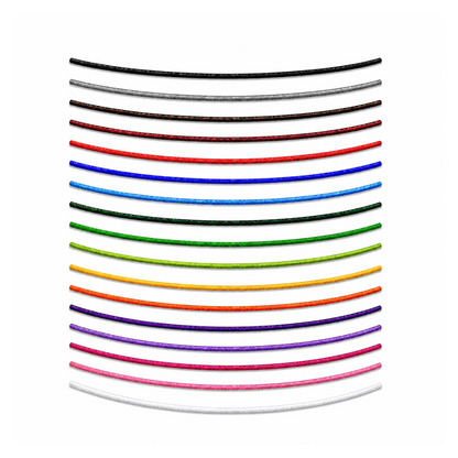 Palette complète de 17 couleurs de cordons collier en nylon hypoallergéniques