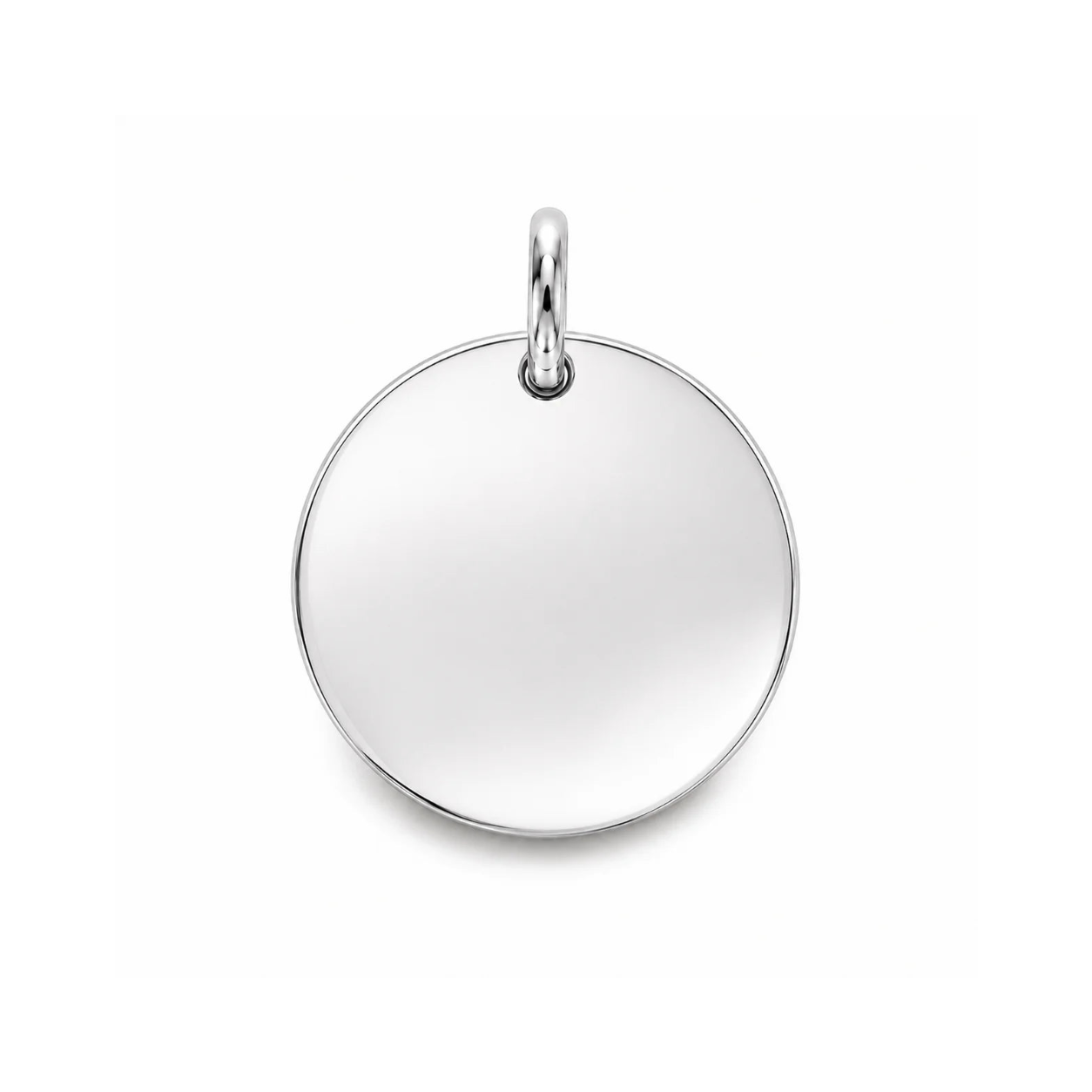 Médaille à graver 15mm acier inoxydable argenté hypoallergénique sans nickel