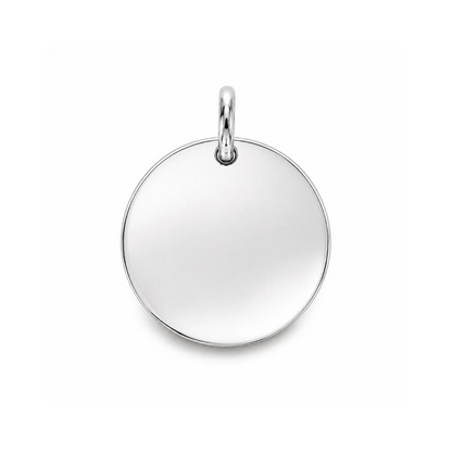 Médaille à graver 15mm acier inoxydable argenté hypoallergénique sans nickel