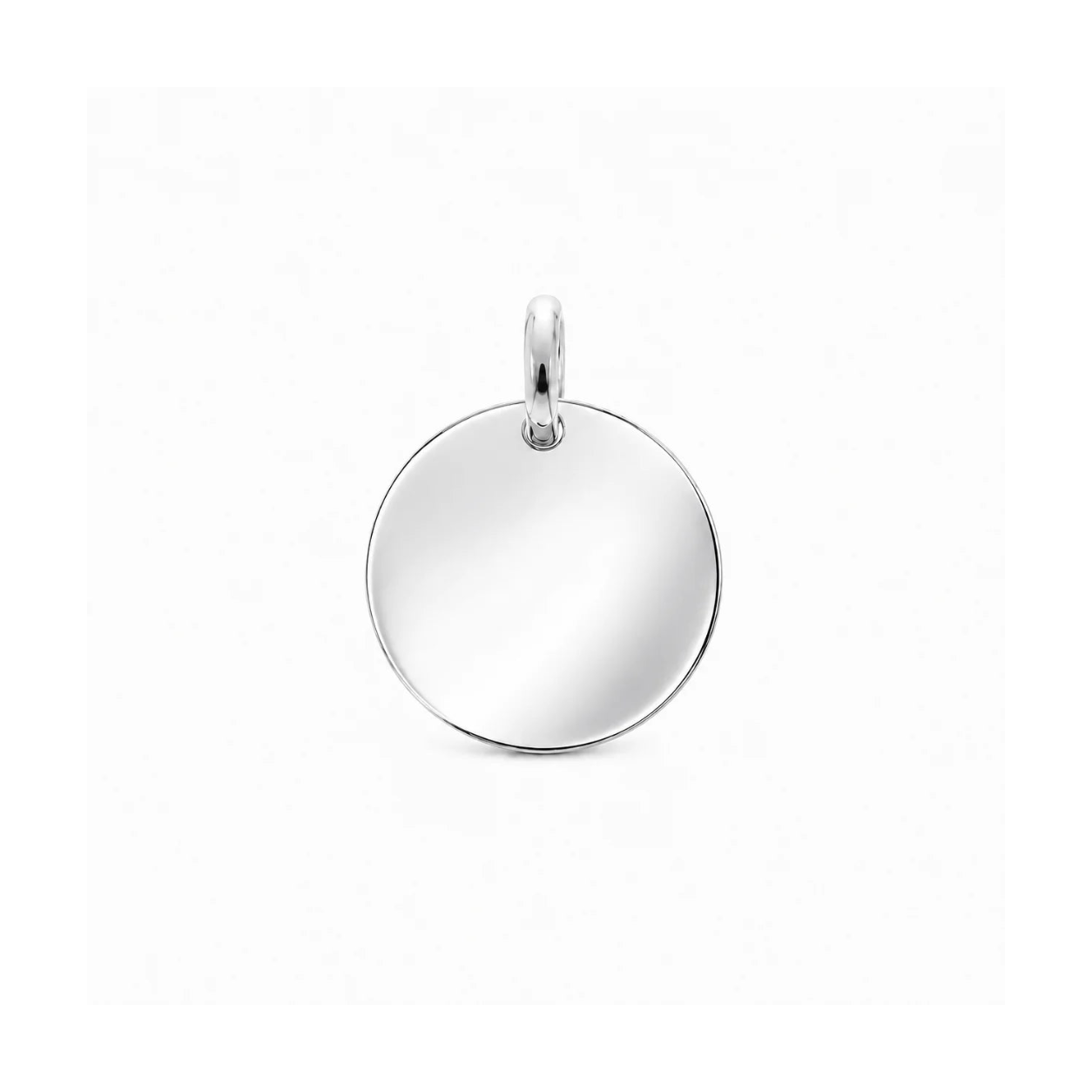 Petite médaille à graver 8mm en acier inoxydable argenté, hypoallergénique et sans nickel