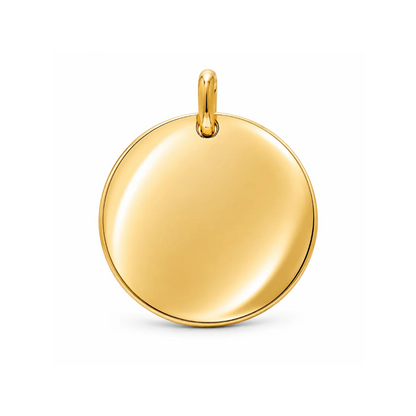 Médaille de 30mm dorée en acier inoxydable – accessoire gravable unique