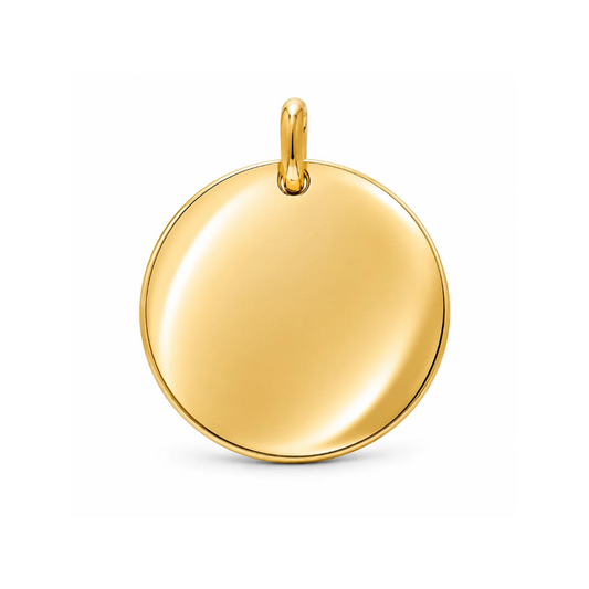 Médaille de 30mm dorée en acier inoxydable – accessoire gravable unique