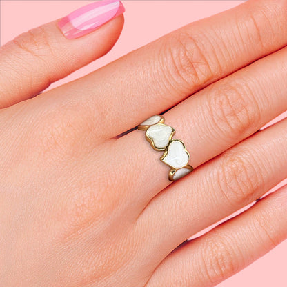 Bague Nacre Sauvage Doré