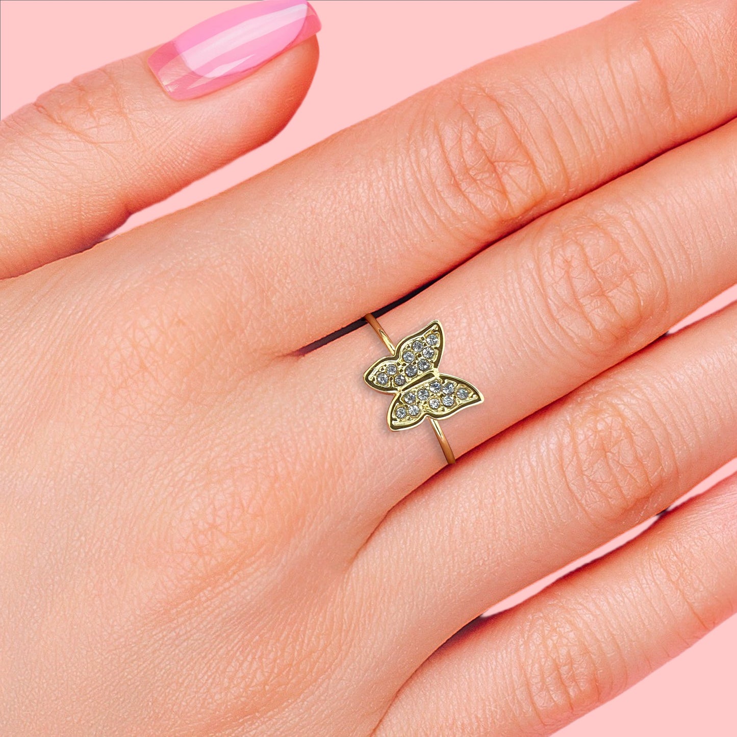 Bague Papillon Doré