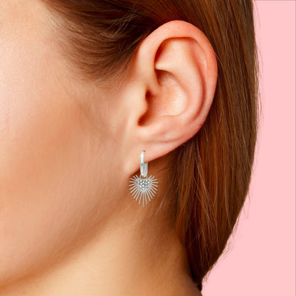 Boucles d'Oreilles Créoles Darling Argenté