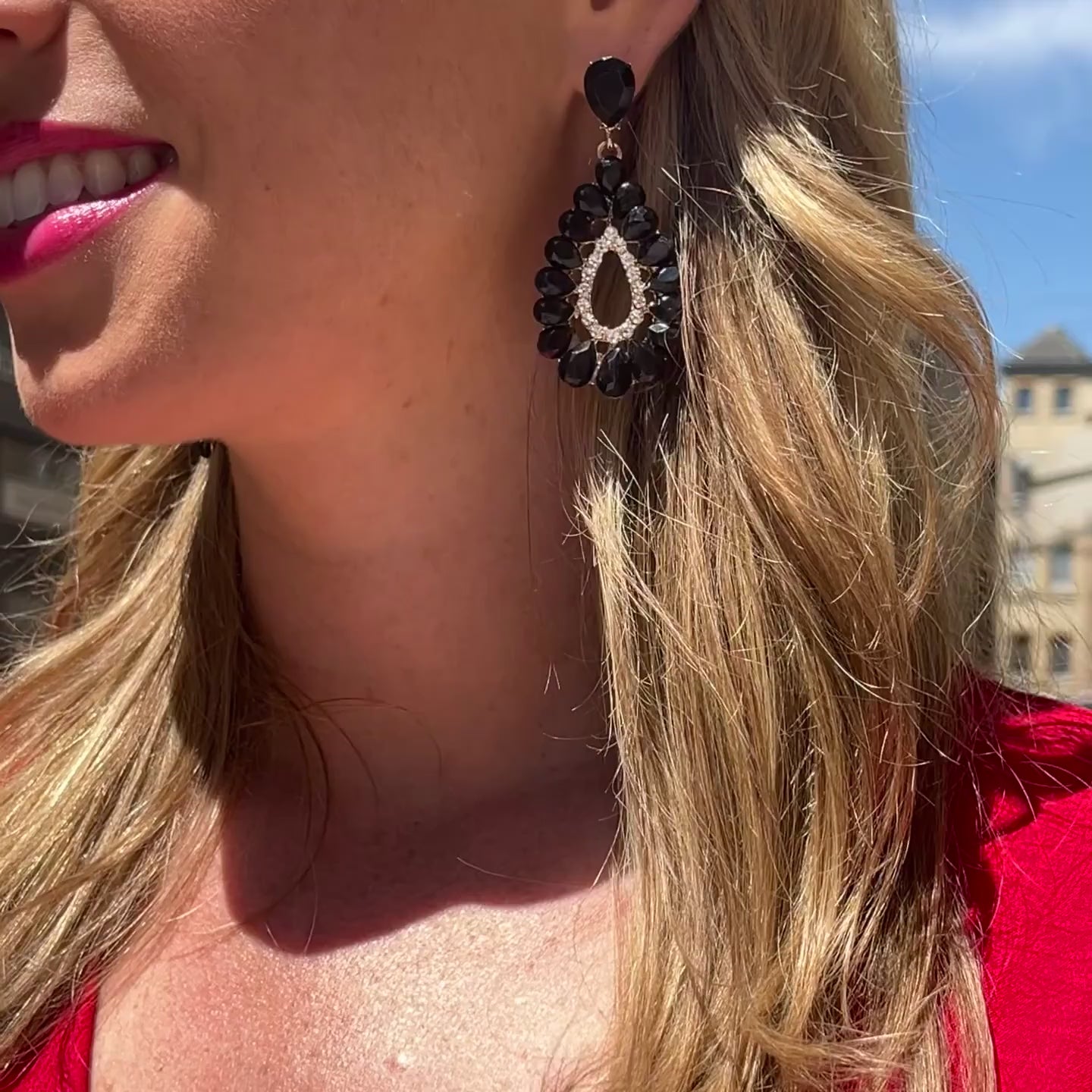Vidéo Portée Boucles d'Oreilles Pendantes Baroque