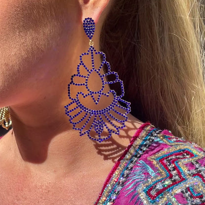 Vidéo Portée Boucles d'Oreilles Pendantes Arabesque