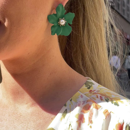 Vidéo Portée Boucles d'Oreilles Pendantes Alchémille
